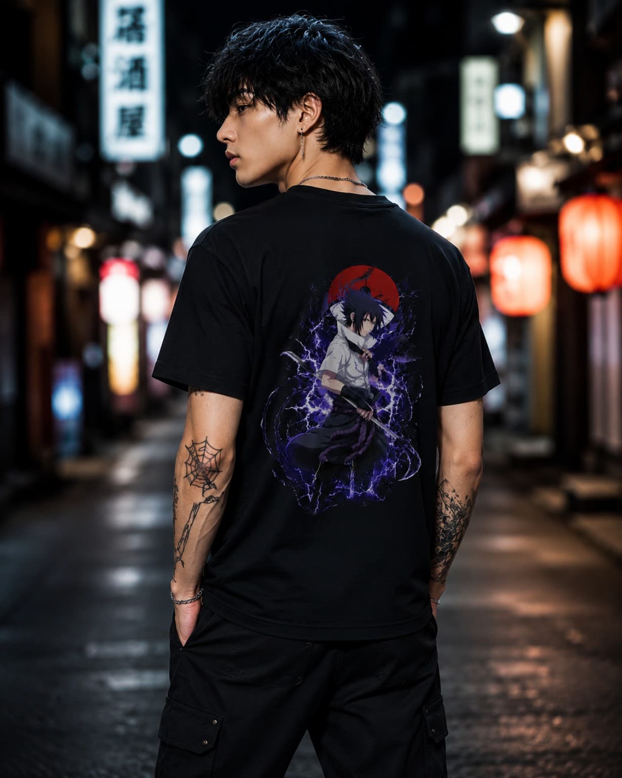Shadow Lightning Warrior Anime T-Shirt – Black Edition — Black 1