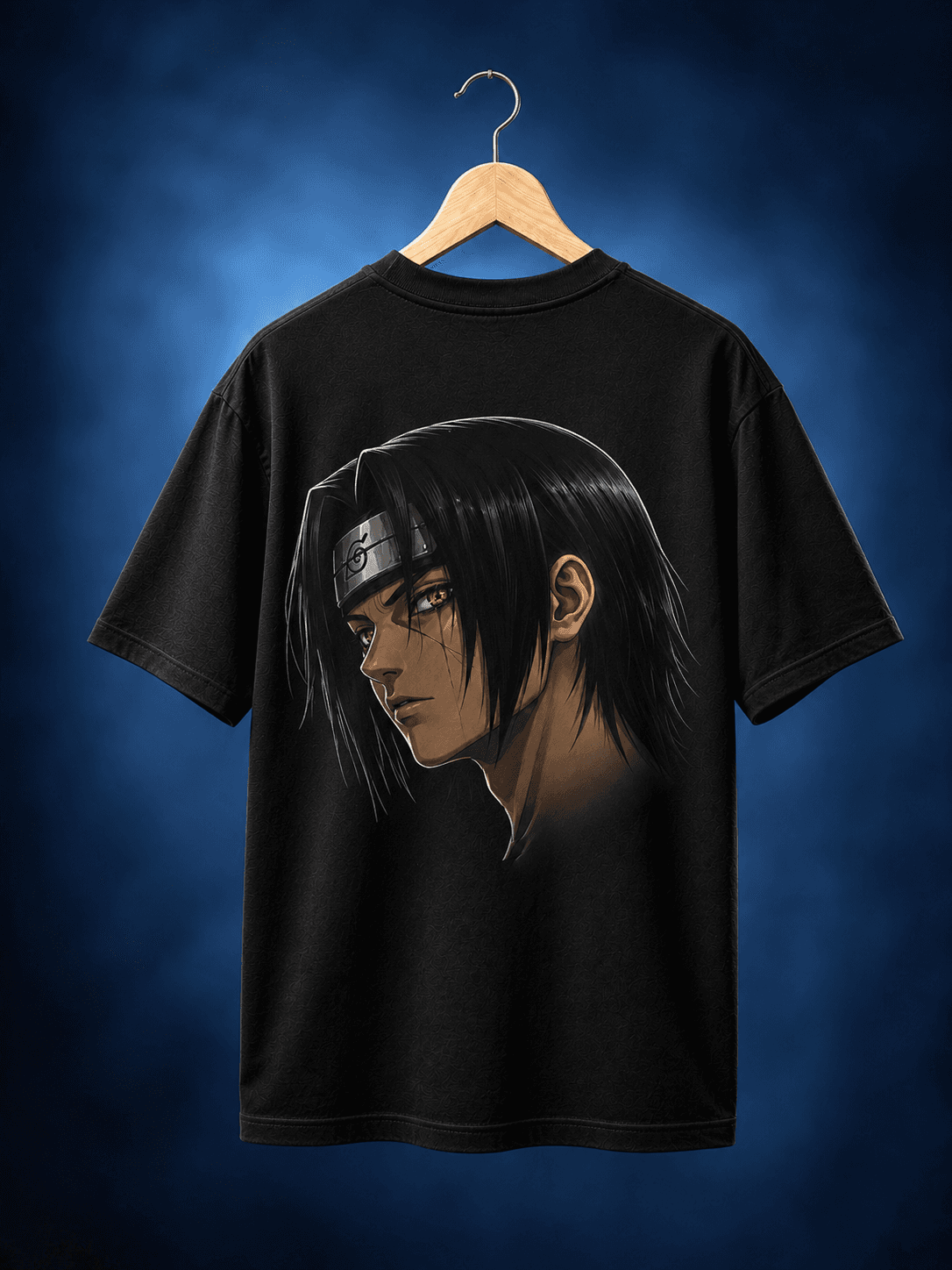 Shadow of the Red Eye – Dark Shinobi Anime T-Shirt — Black 3