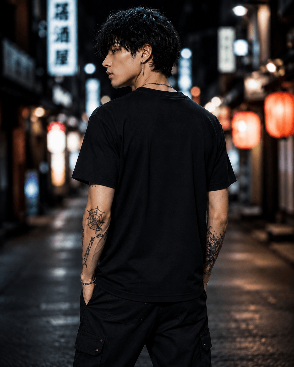 Shadow of the Red Eye – Dark Shinobi Anime T-Shirt — Black 2