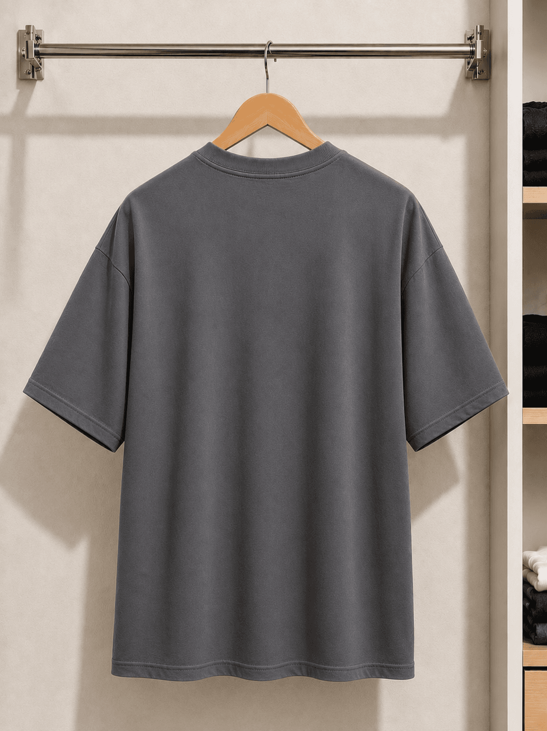Typing... Oversized Black T-Shirt – WhatsApp Inspired Graphic | PIMBL STYLES — Smokey Grey 5