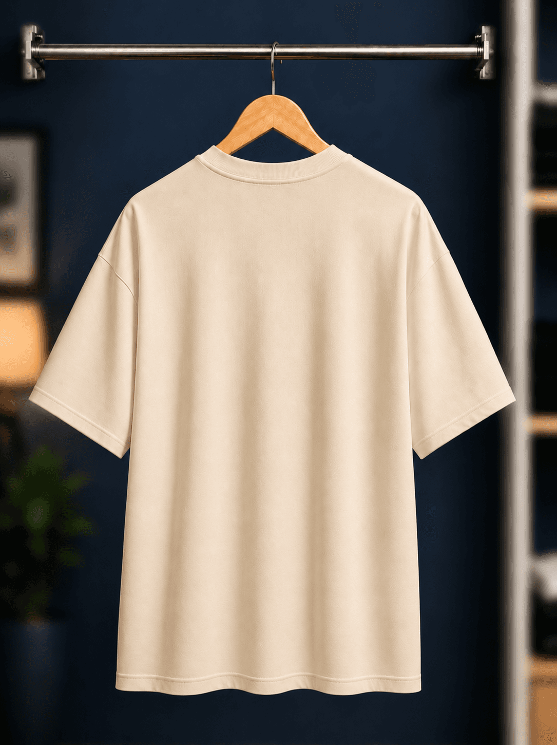 Har Har Mahadev Oversized Graphic T-Shirt | PIMBL Styles — Beige 6