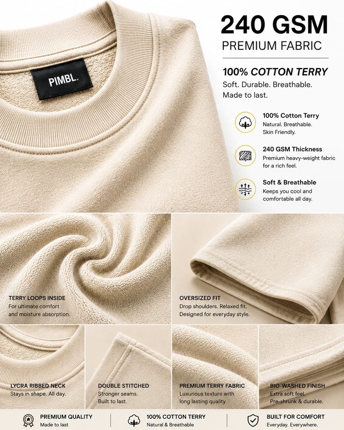 "Not On Your Frequency" Grumpy Cat Graphic Oversized T-Shirt — Beige 5